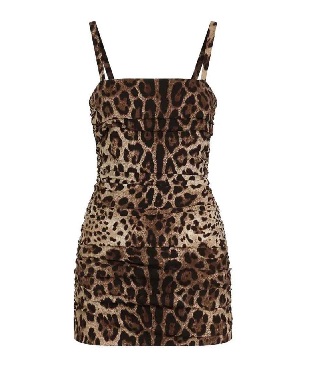 DOLCE&GABBANA Мульти шелковое повседневное платье, фото 1
