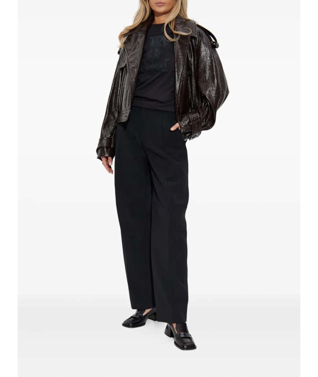 MAX MARA Черная хлопковая футболка, фото 2