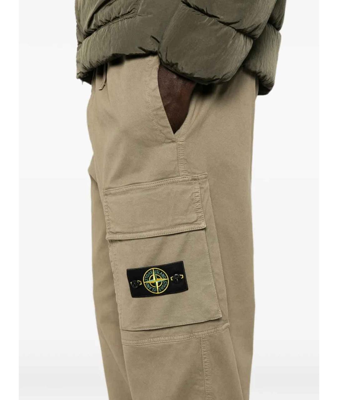 STONE ISLAND Зеленые повседневные брюки, фото 4