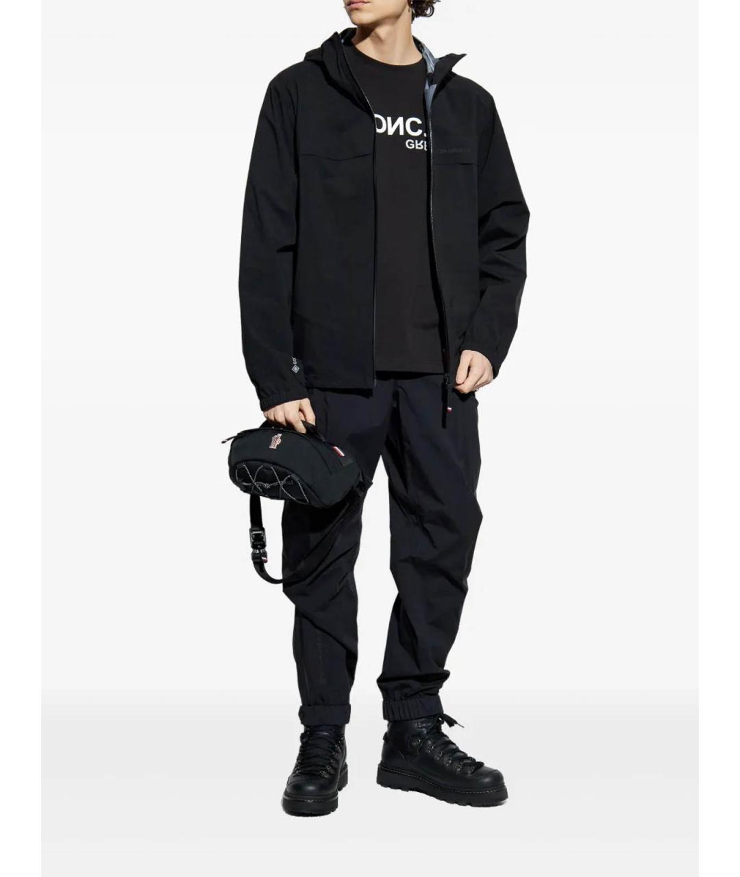 MONCLER Черные повседневные брюки, фото 2
