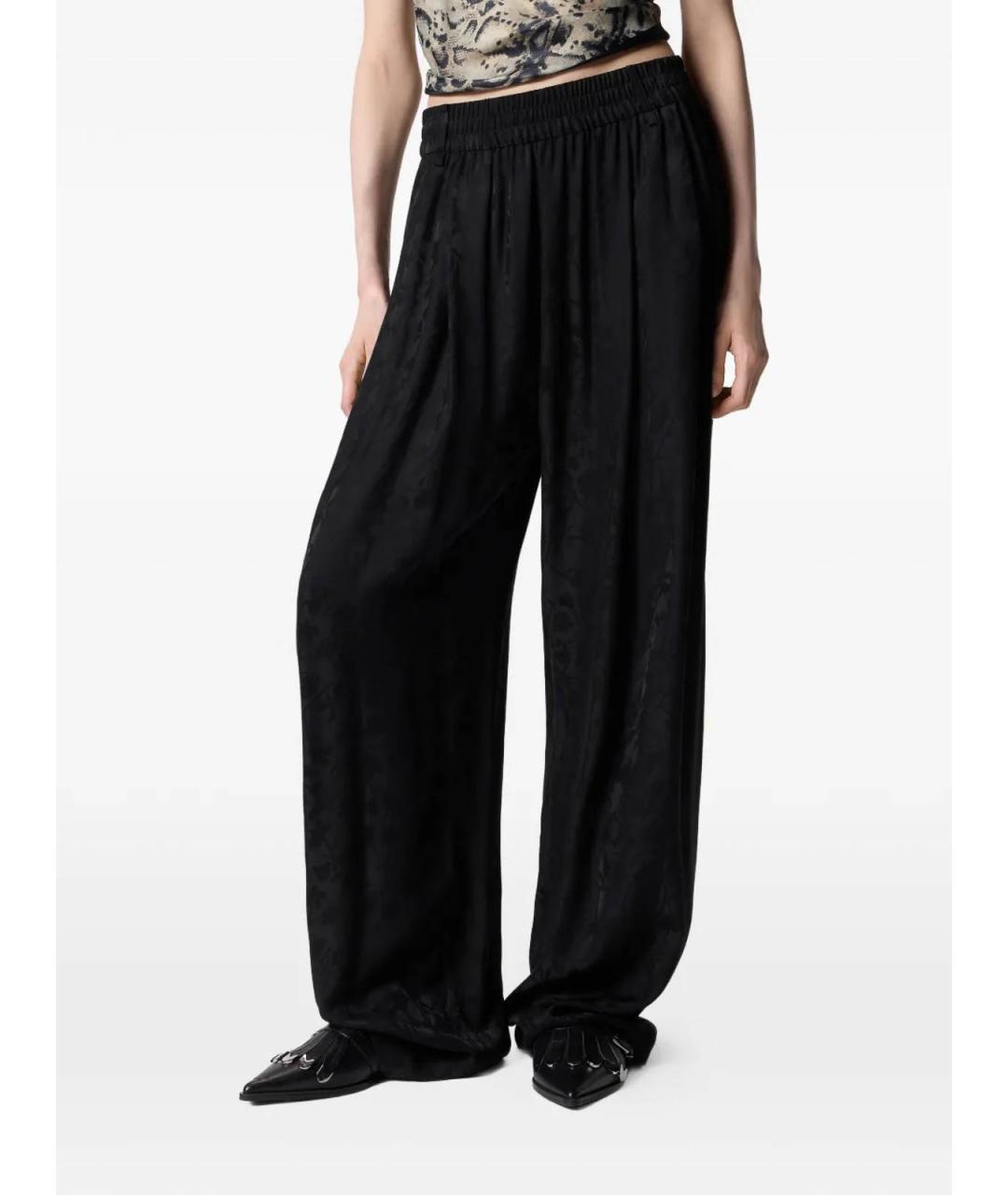 PINKO Черные модальные прямые брюки, фото 4