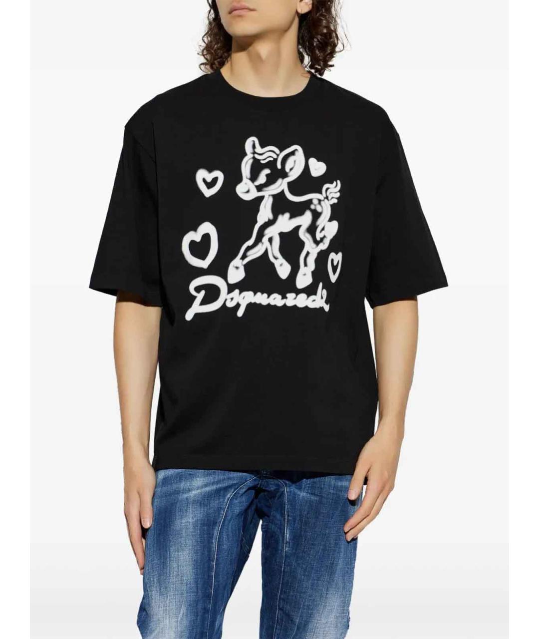 DSQUARED2 Черная футболка, фото 4