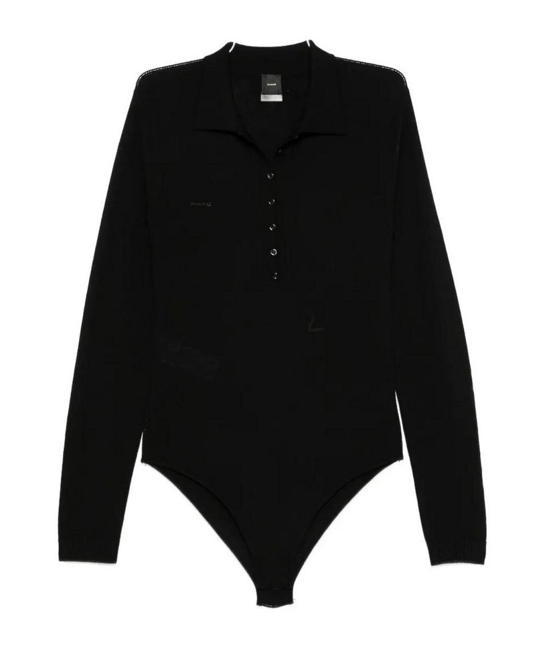 PINKO Черное шерстяное боди, фото 1