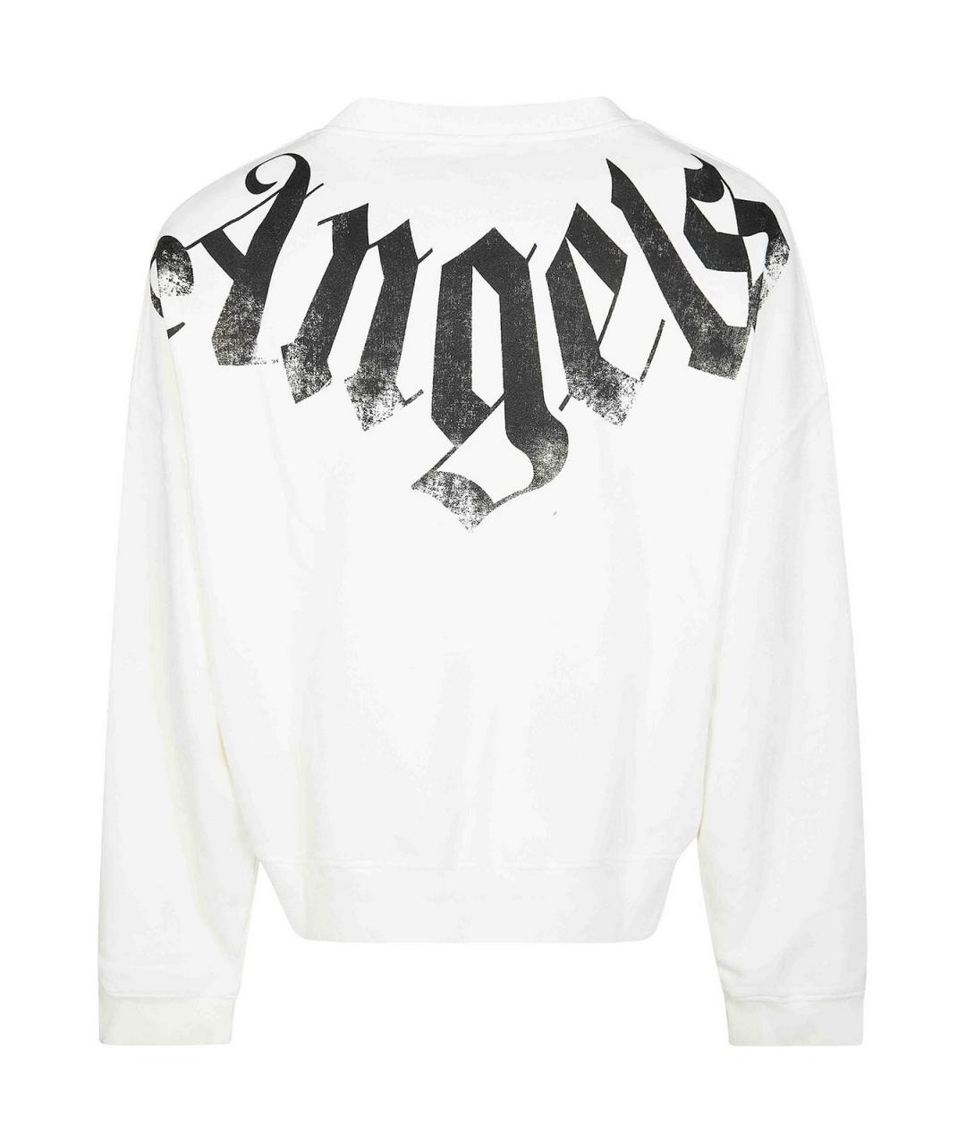 PALM ANGELS Белый хлопковый джемпер / свитер, фото 2