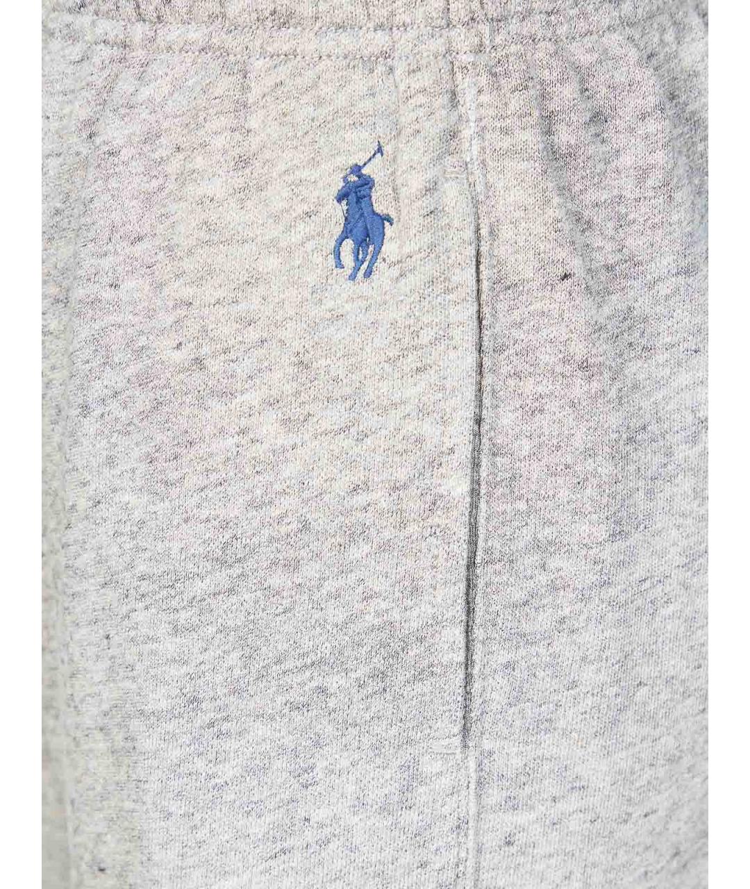POLO RALPH LAUREN Серые хлопковые спортивные брюки и шорты, фото 3