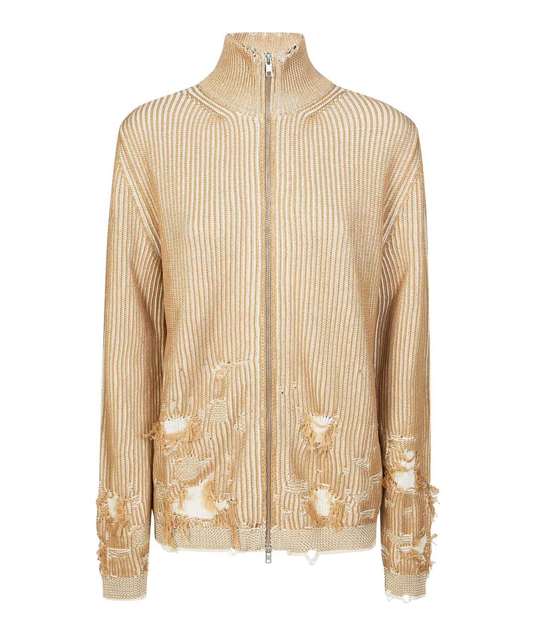 MM6 MAISON MARGIELA Бежевый шерстяной кардиган, фото 1