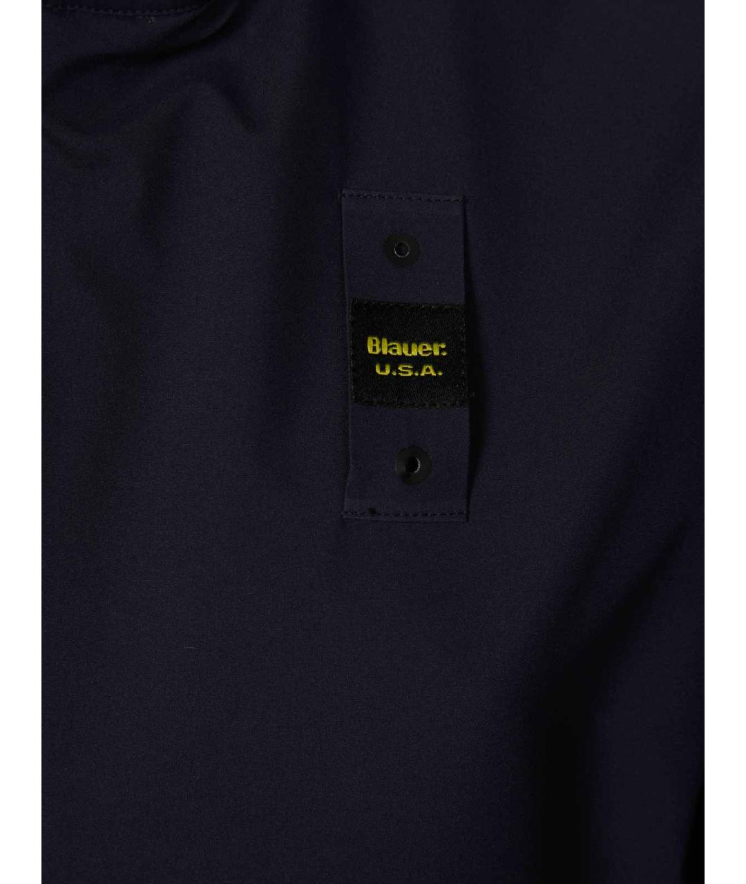 BLAUER Синяя синтетическая куртка, фото 3