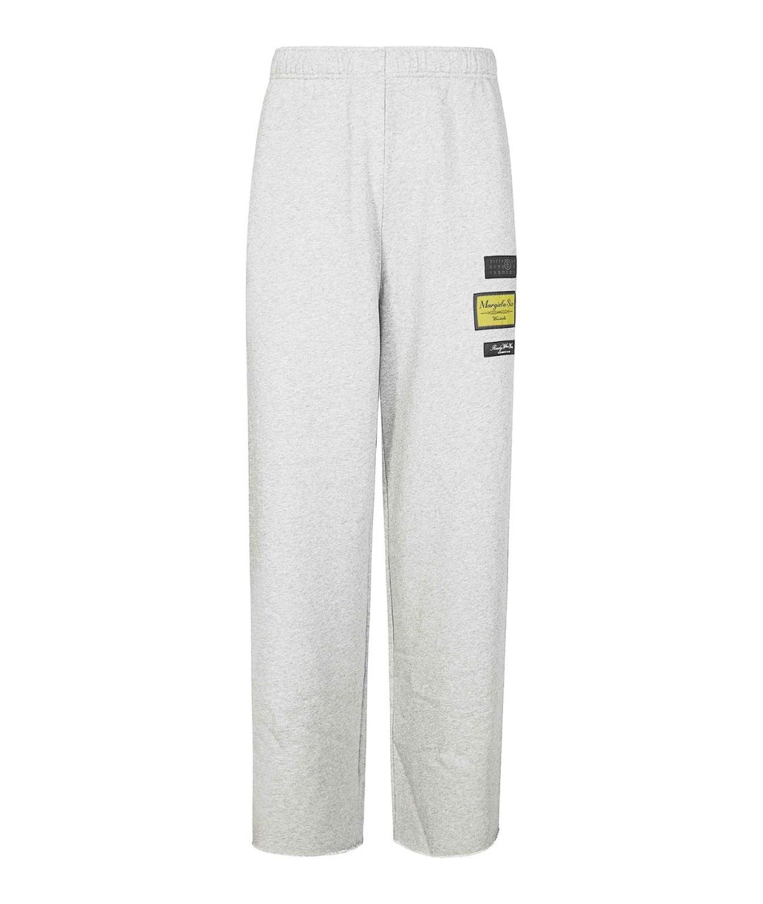 MM6 MAISON MARGIELA Серые хлопковые повседневные брюки, фото 1
