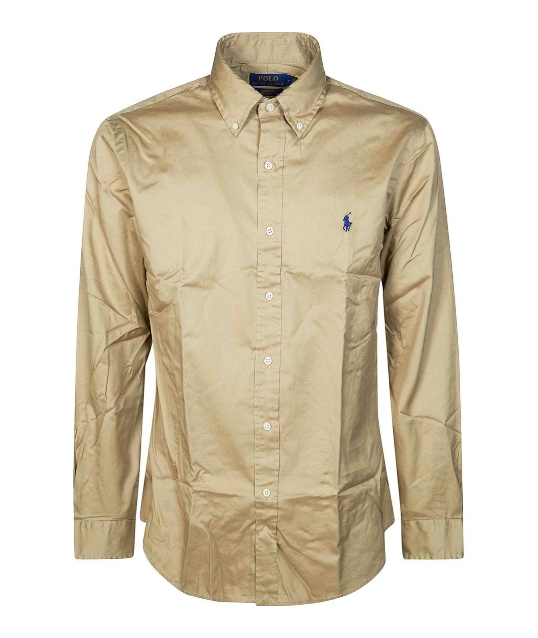 POLO RALPH LAUREN Бежевая хлопковая кэжуал рубашка, фото 1