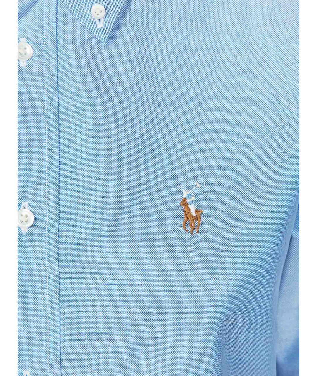 POLO RALPH LAUREN Голубая хлопковая рубашка, фото 3