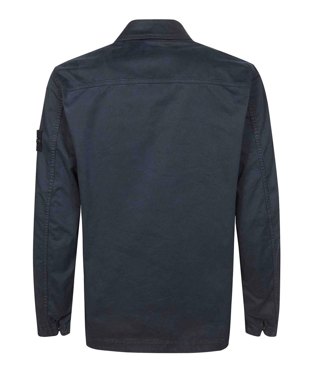 STONE ISLAND Синяя хлопковая кэжуал рубашка, фото 2
