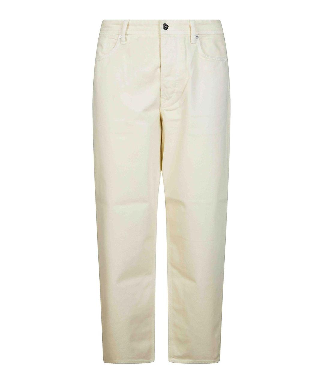 STONE ISLAND Бежевые хлопковые повседневные брюки, фото 1