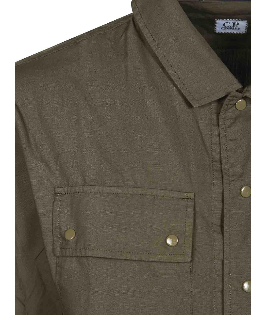 CP COMPANY Зеленая хлопковая кэжуал рубашка, фото 3