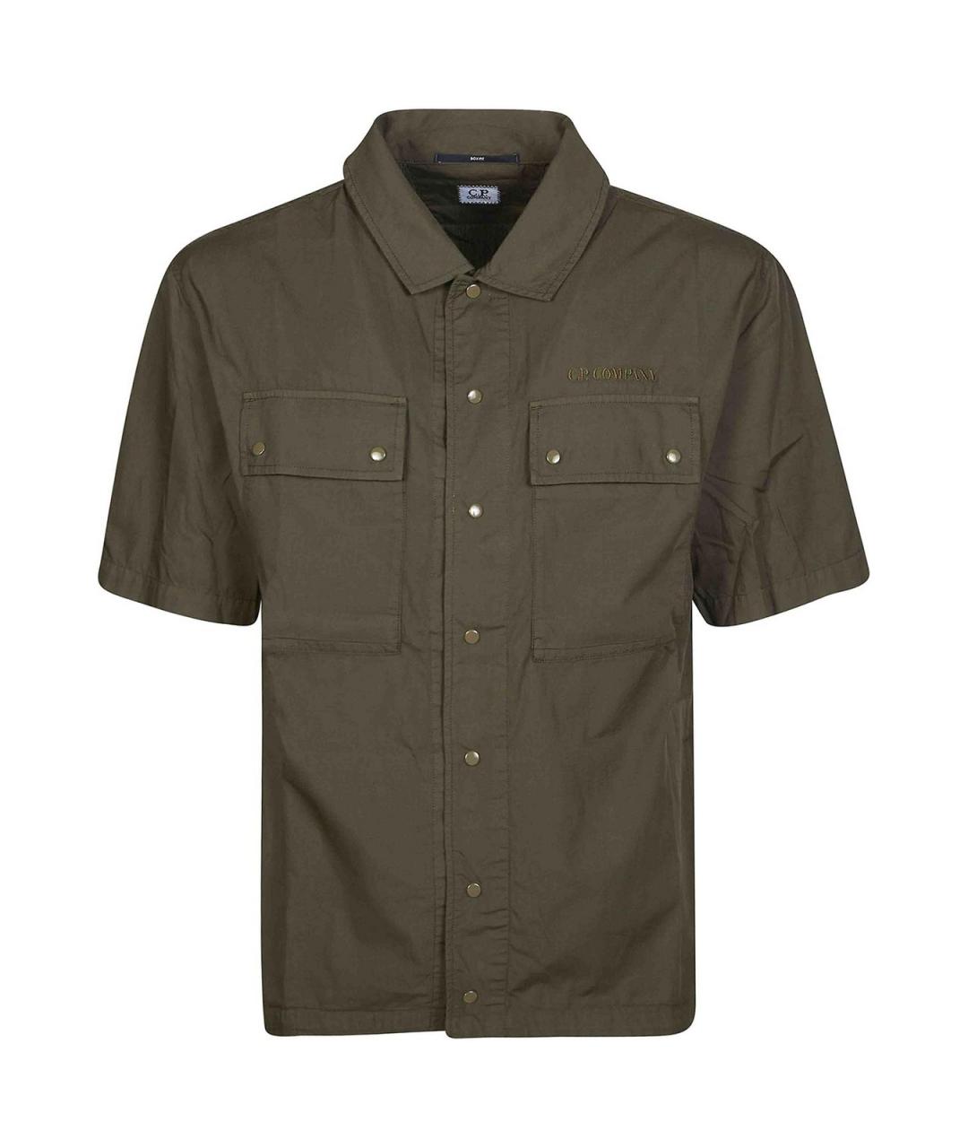 CP COMPANY Зеленая хлопковая кэжуал рубашка, фото 1