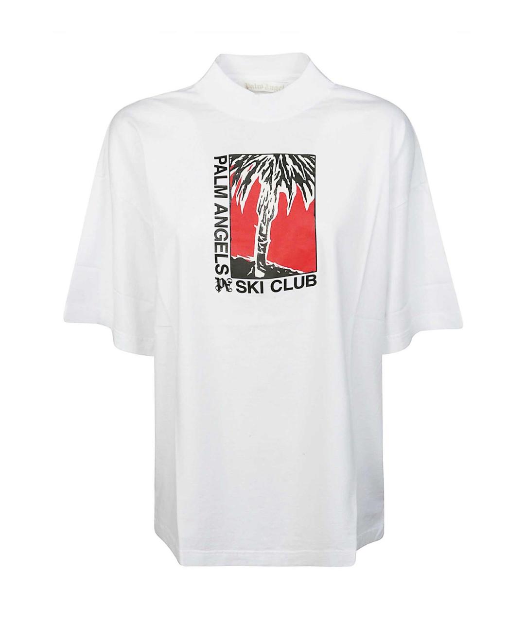 PALM ANGELS Белая хлопковая футболка, фото 1