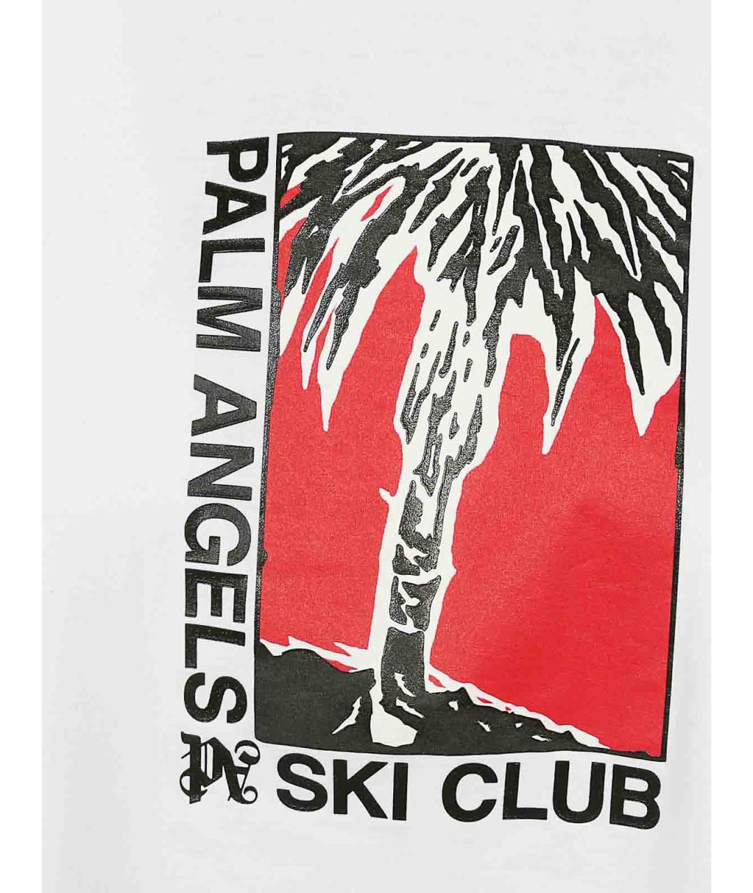 PALM ANGELS Белая хлопковая футболка, фото 3
