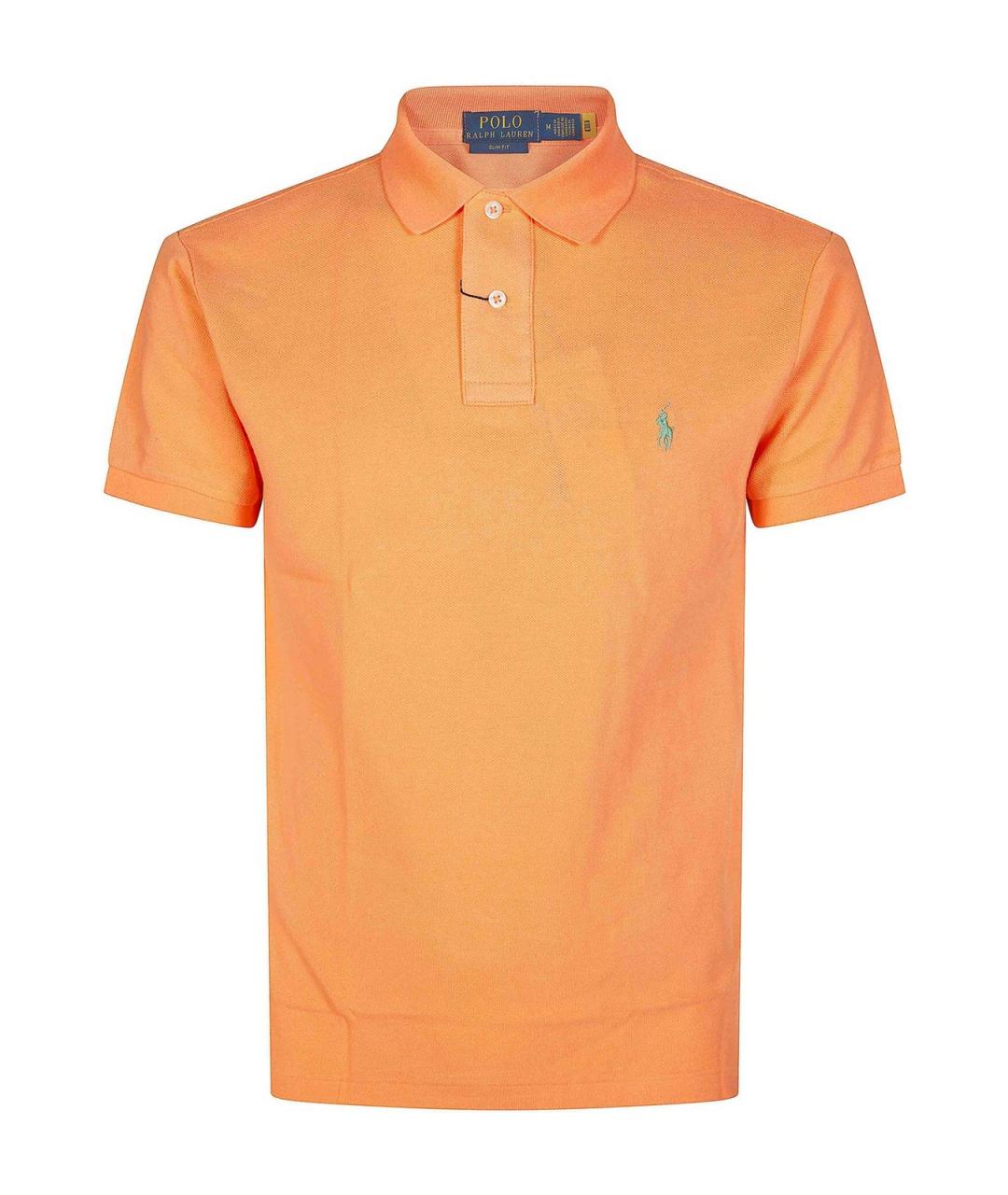 POLO RALPH LAUREN Оранжевое хлопковое поло с коротким рукавом, фото 1