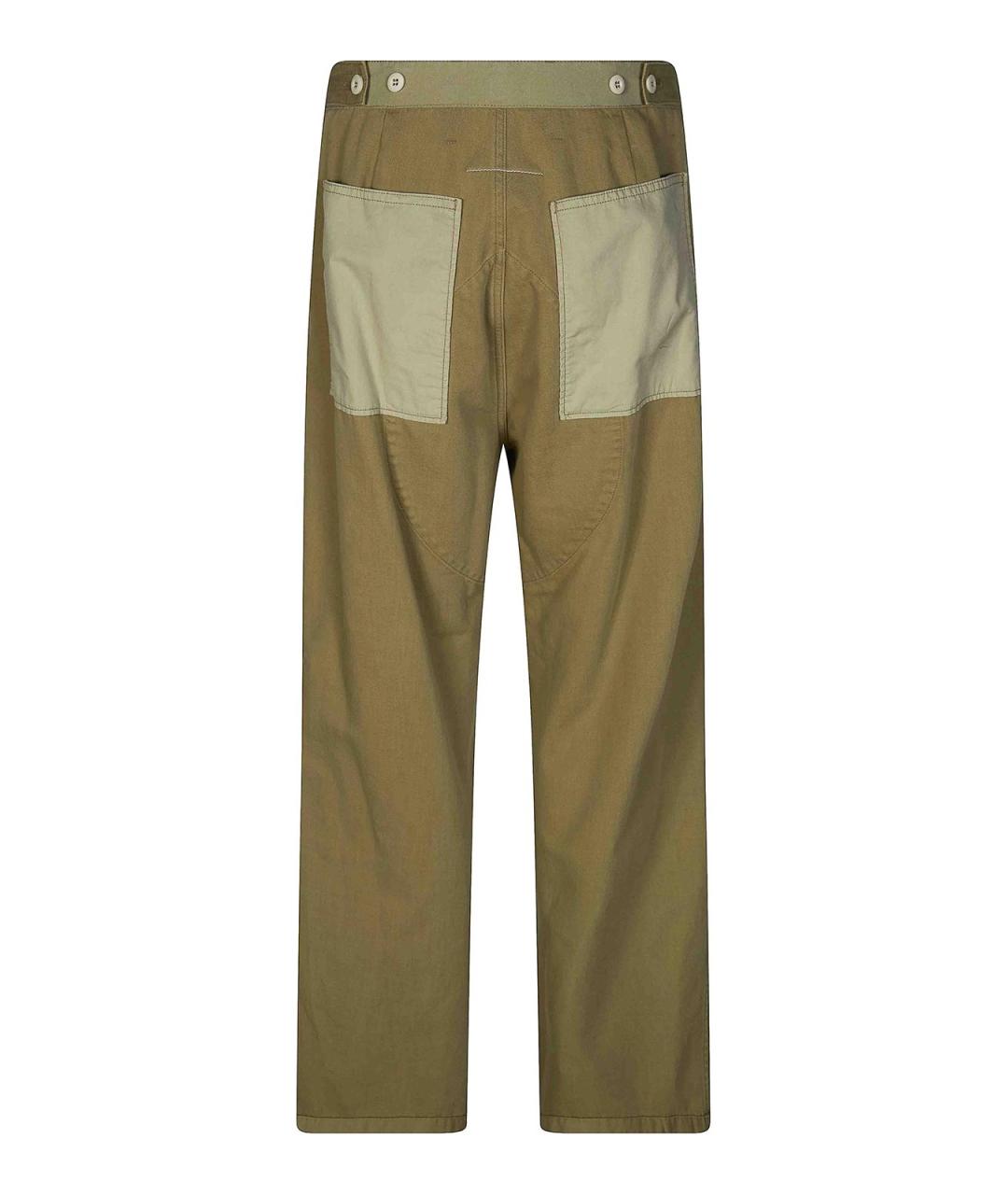 MM6 MAISON MARGIELA Бежевые хлопковые повседневные брюки, фото 2