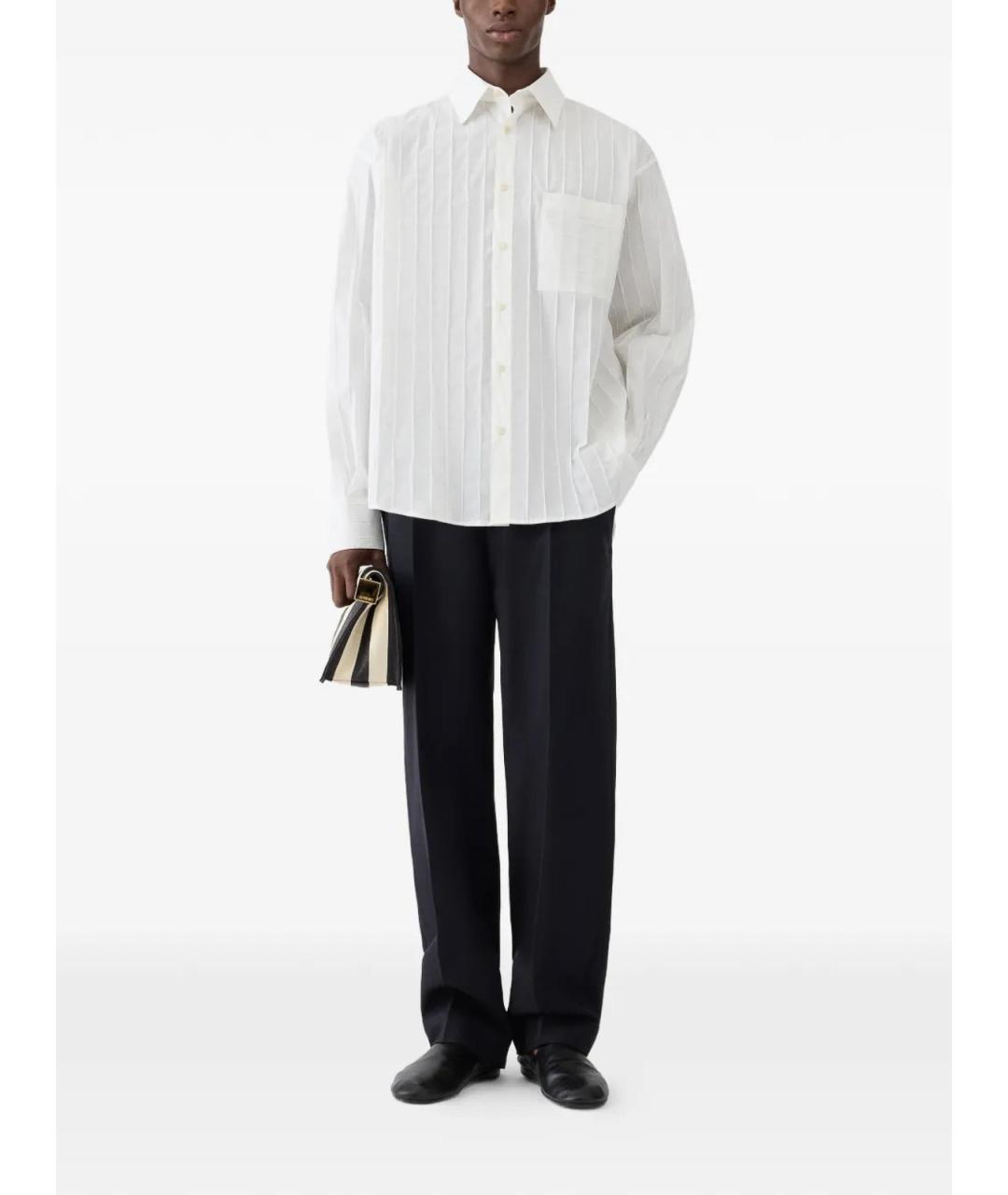 JACQUEMUS Белая хлопковая кэжуал рубашка, фото 2