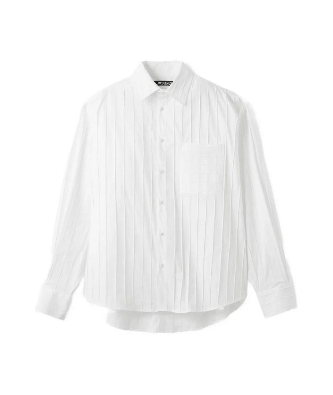 JACQUEMUS Белая хлопковая кэжуал рубашка, фото 1