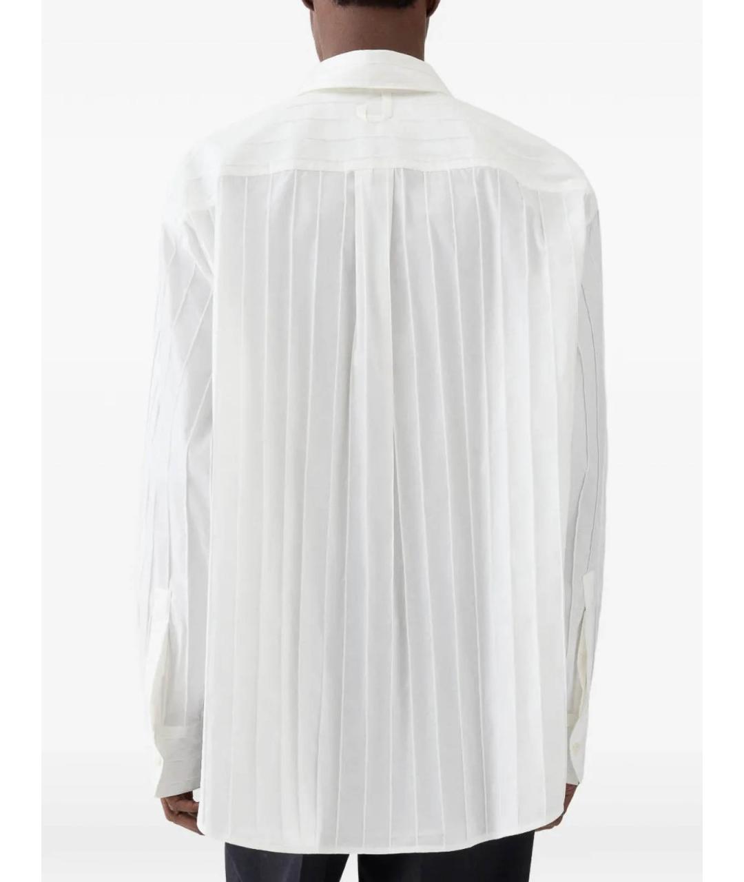 JACQUEMUS Белая хлопковая кэжуал рубашка, фото 4