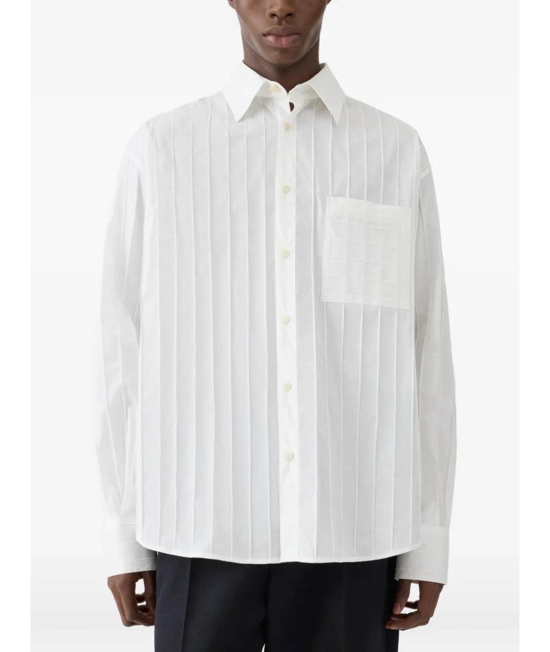 JACQUEMUS Белая хлопковая кэжуал рубашка, фото 3