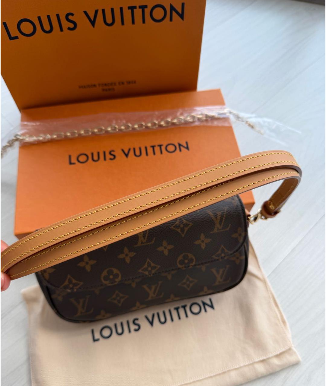 LOUIS VUITTON Коричневая сумка через плечо из канвы, фото 8