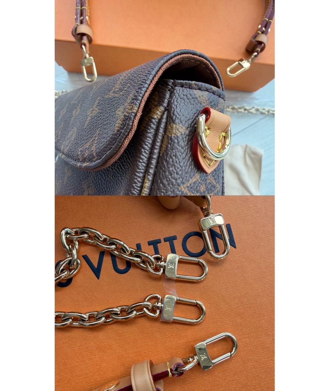 LOUIS VUITTON Коричневая сумка через плечо из канвы, фото 6