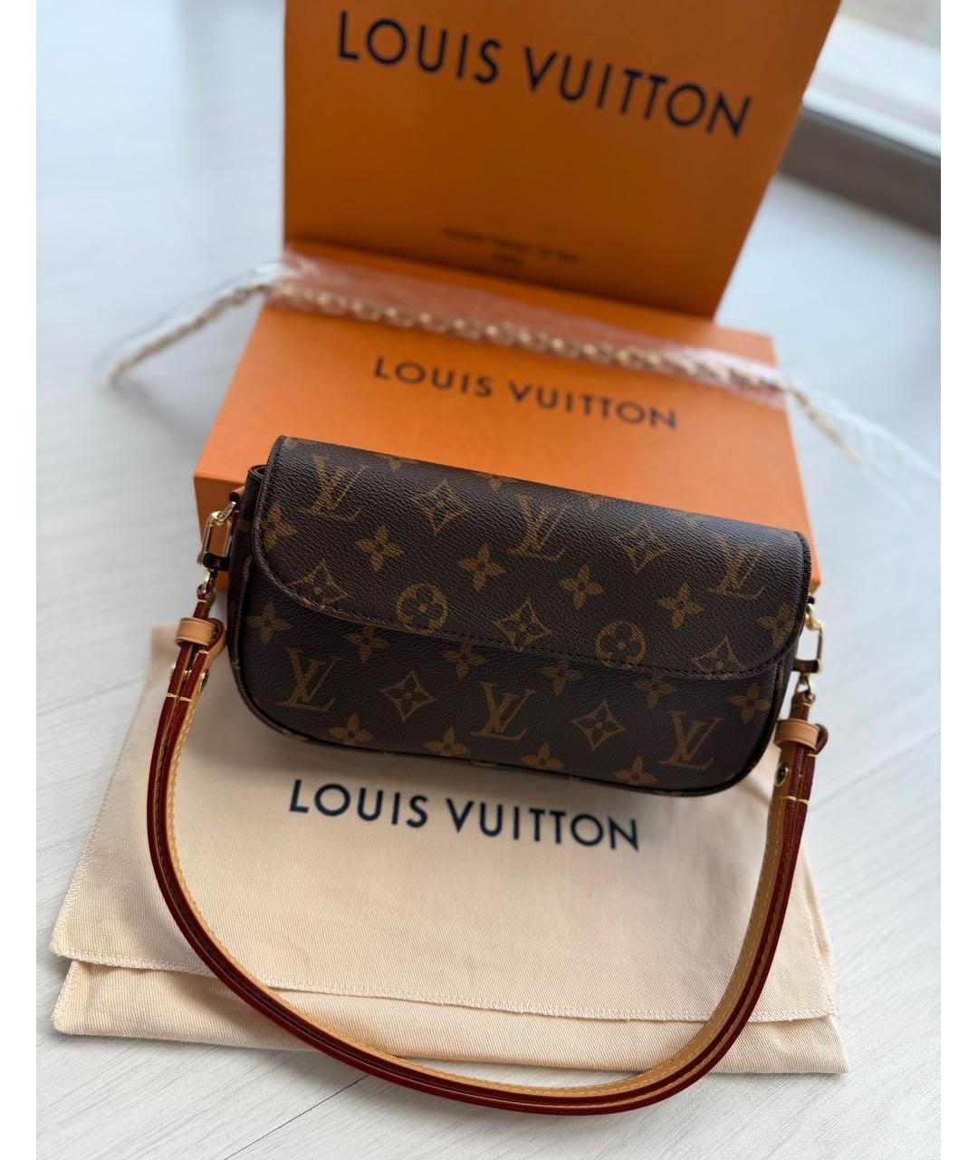 LOUIS VUITTON Коричневая сумка через плечо из канвы, фото 2