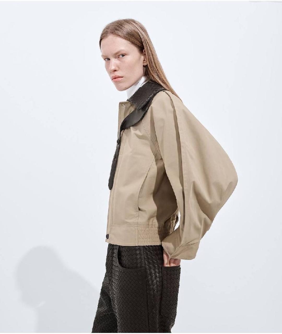 BOTTEGA VENETA Бежевая хлопковая куртка, фото 7