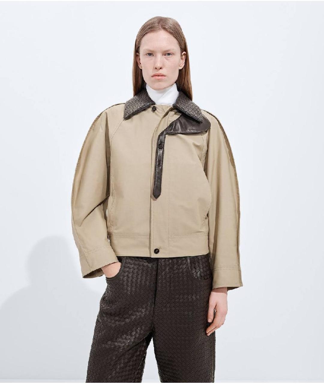 BOTTEGA VENETA Бежевая хлопковая куртка, фото 6