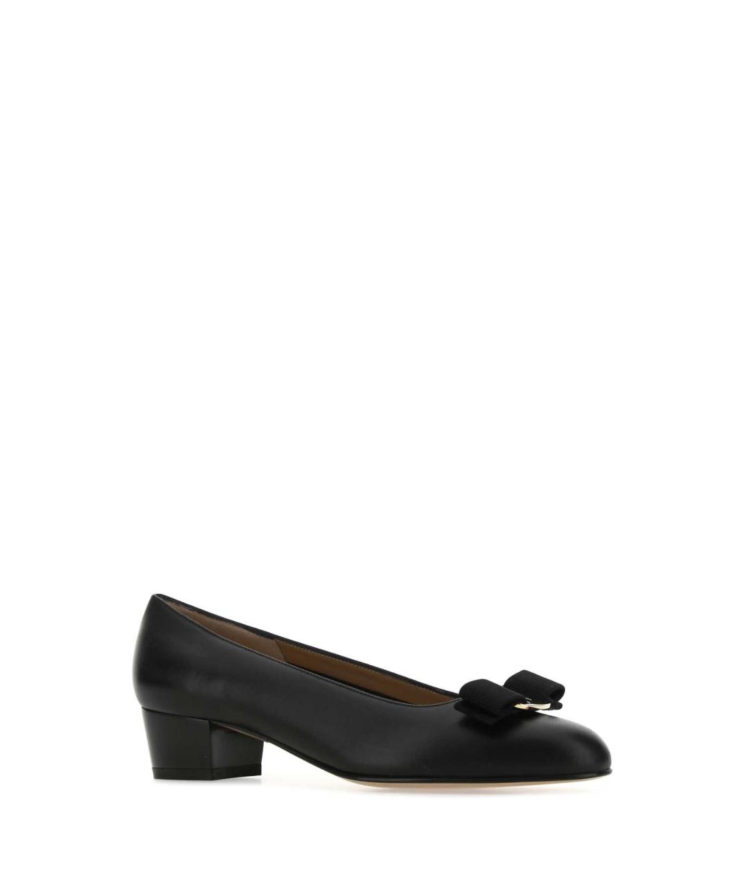 FERRAGAMO Черные кожаные туфли, фото 2