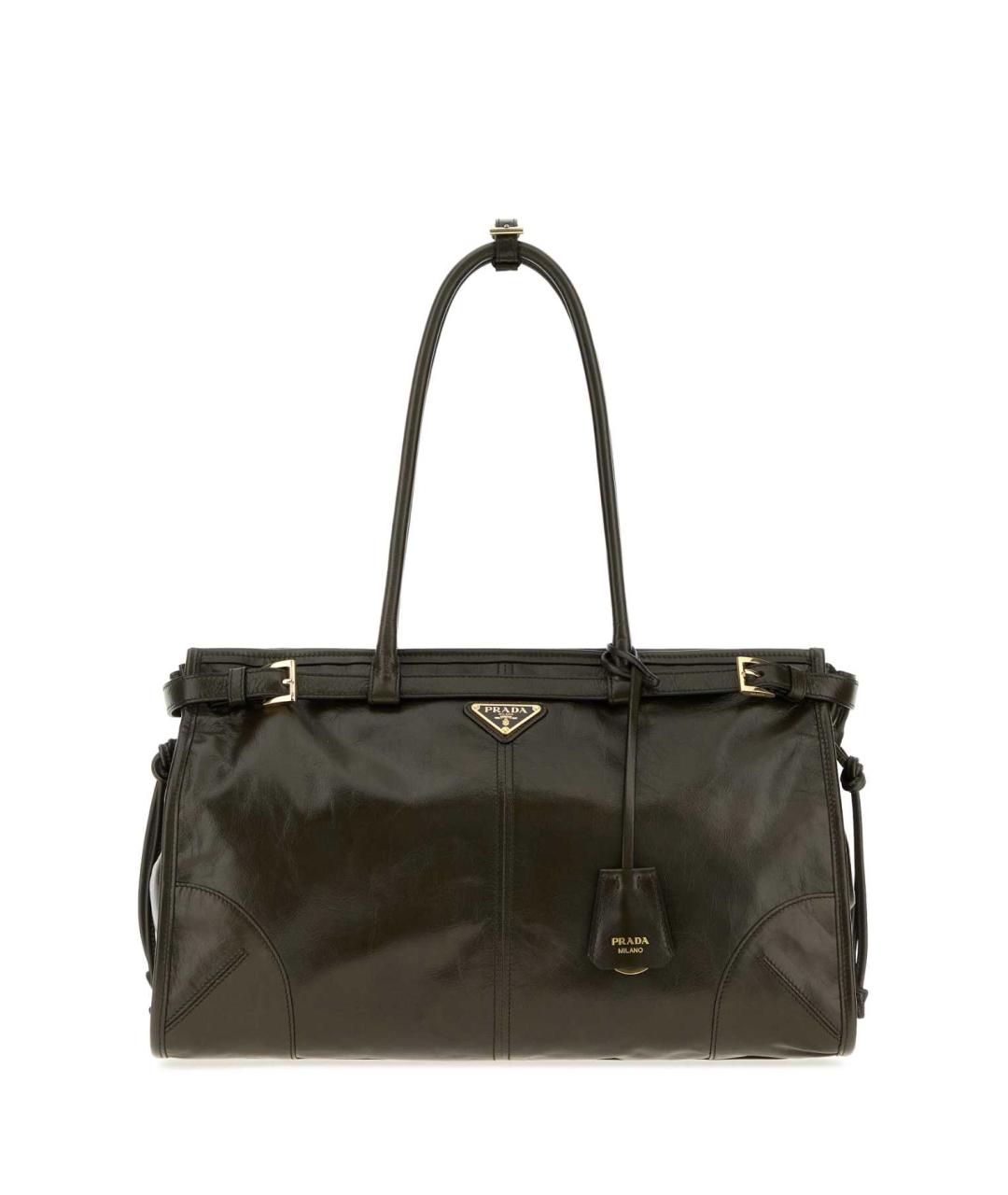 PRADA Зеленая кожаная сумка тоут, фото 1