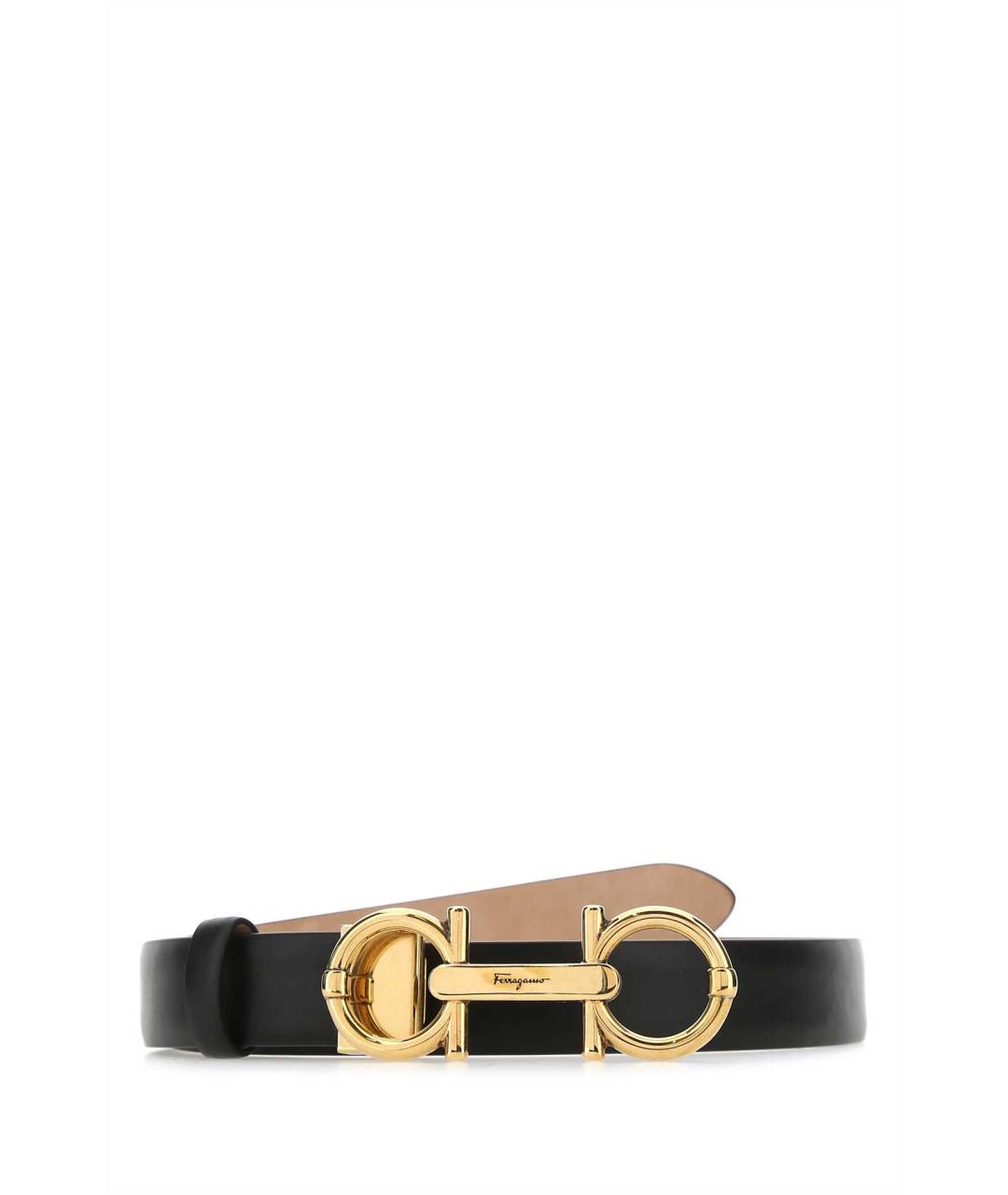 FERRAGAMO Черный кожаный ремень, фото 3