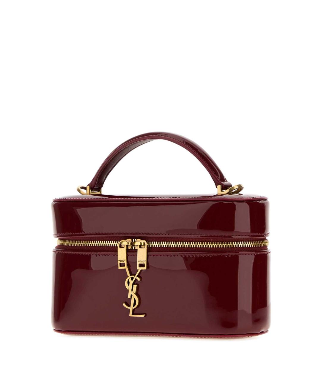 SAINT LAURENT Красная сумка через плечо из лакированной кожи, фото 2
