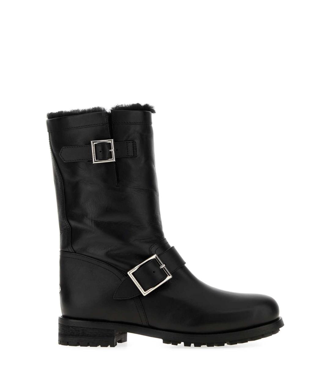 JIMMY CHOO Черные кожаные сапоги, фото 1