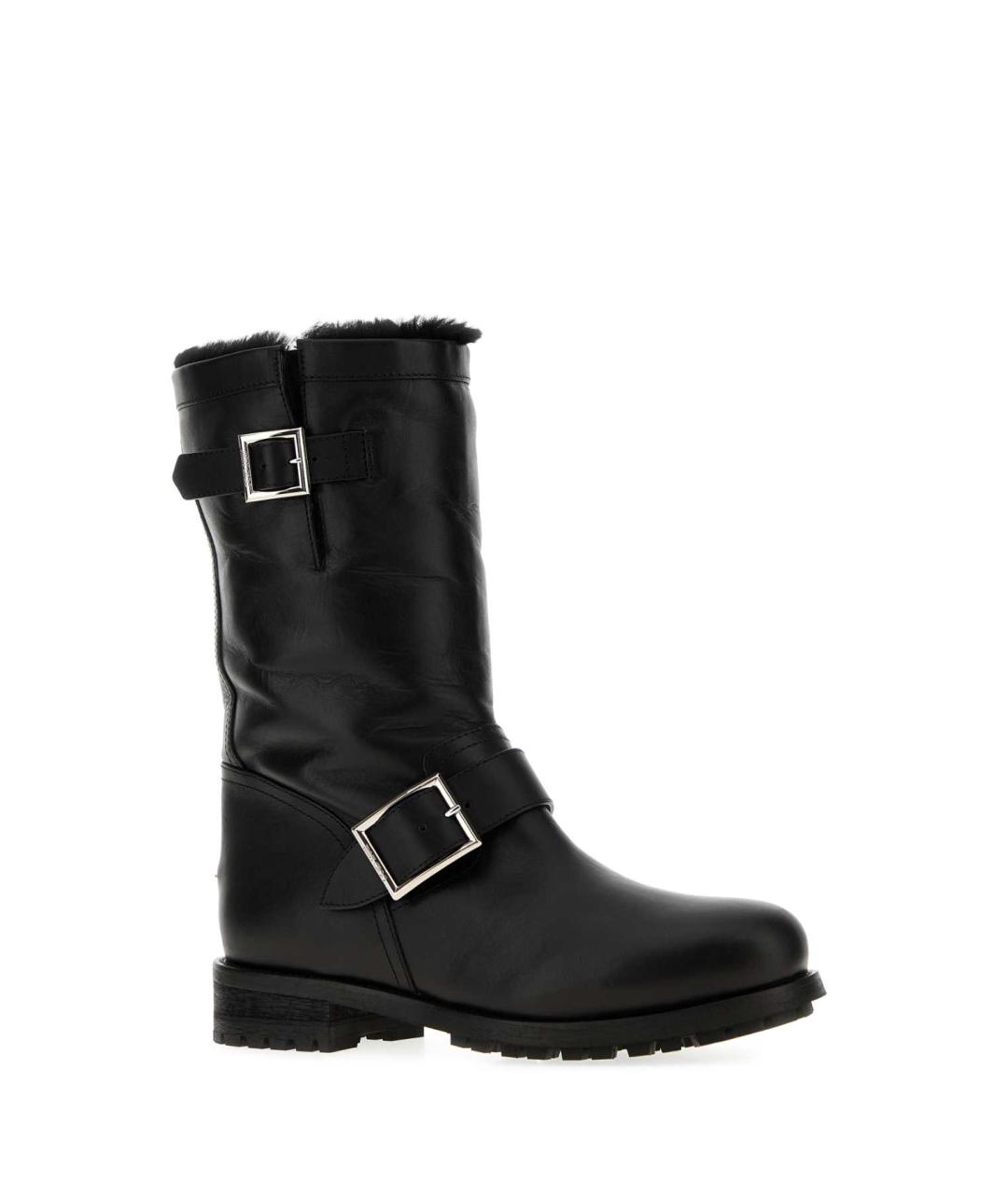 JIMMY CHOO Черные кожаные сапоги, фото 2