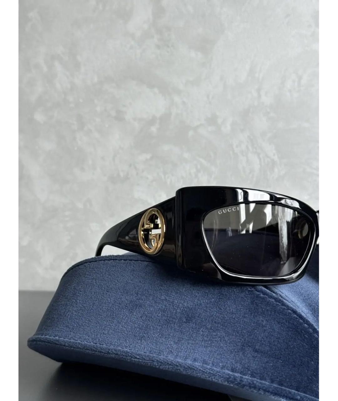 GUCCI Черные пластиковые солнцезащитные очки, фото 3