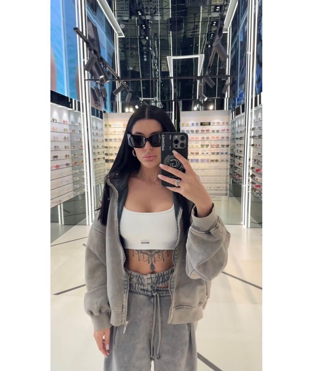 GUCCI Черные пластиковые солнцезащитные очки, фото 8