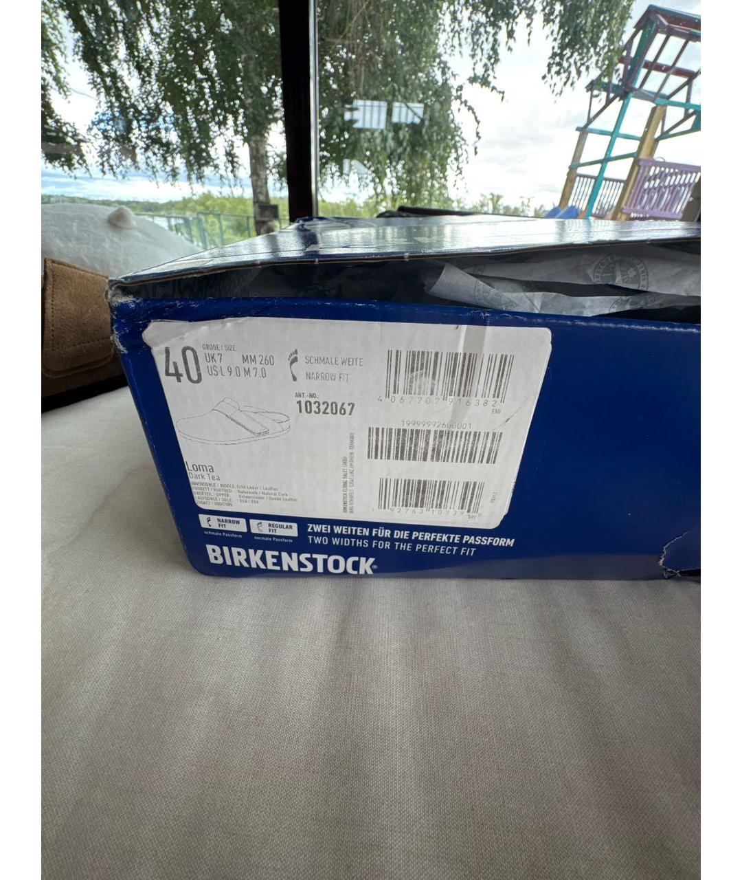 BIRKENSTOCK Коричневые замшевые сабо, фото 4