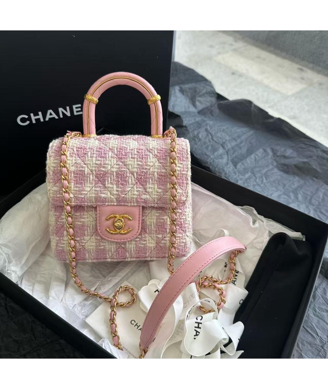 CHANEL Розовая сумка через плечо, фото 2