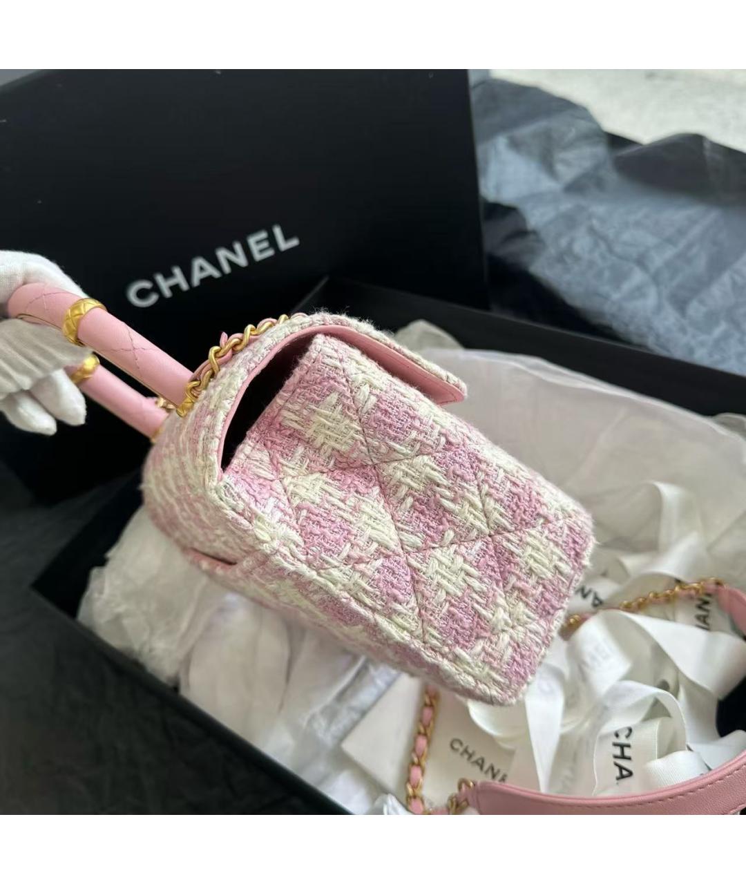 CHANEL Розовая сумка через плечо, фото 5