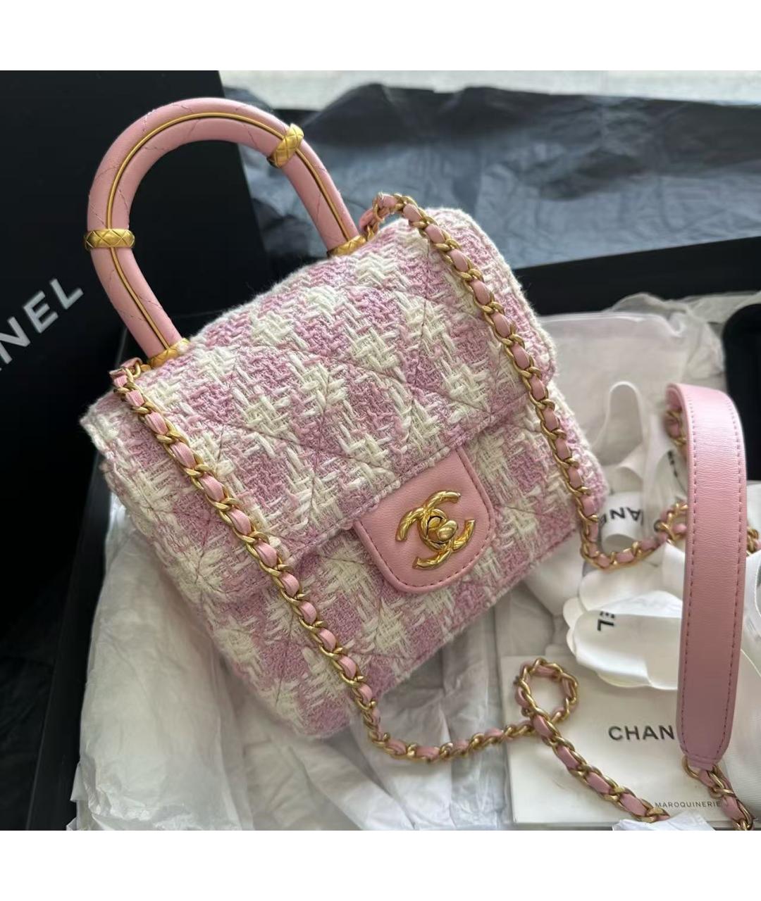 CHANEL Розовая сумка через плечо, фото 3