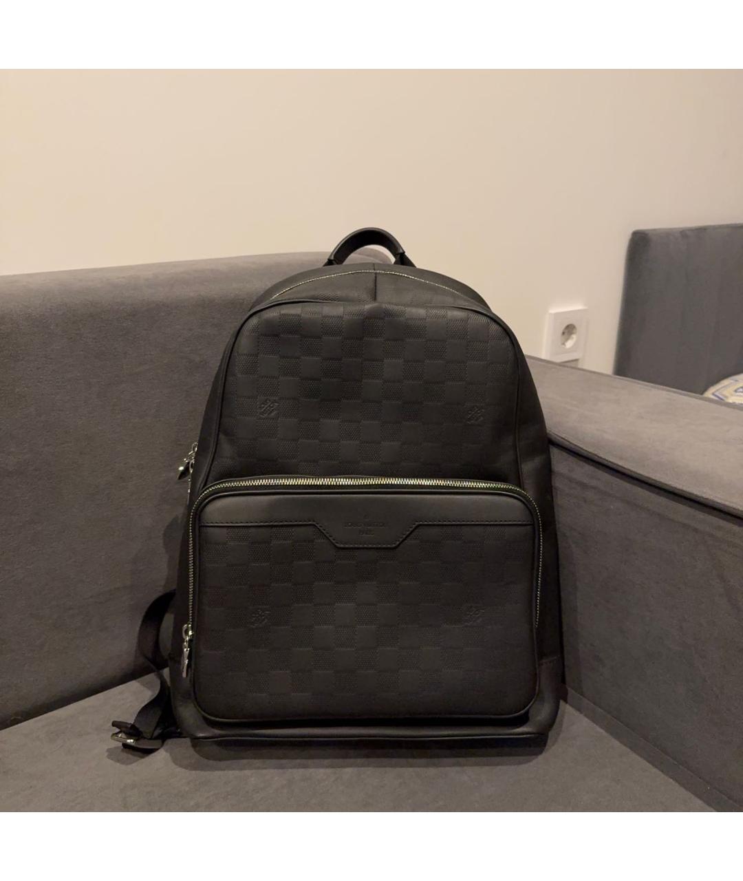 LOUIS VUITTON Черный кожаный рюкзак, фото 5