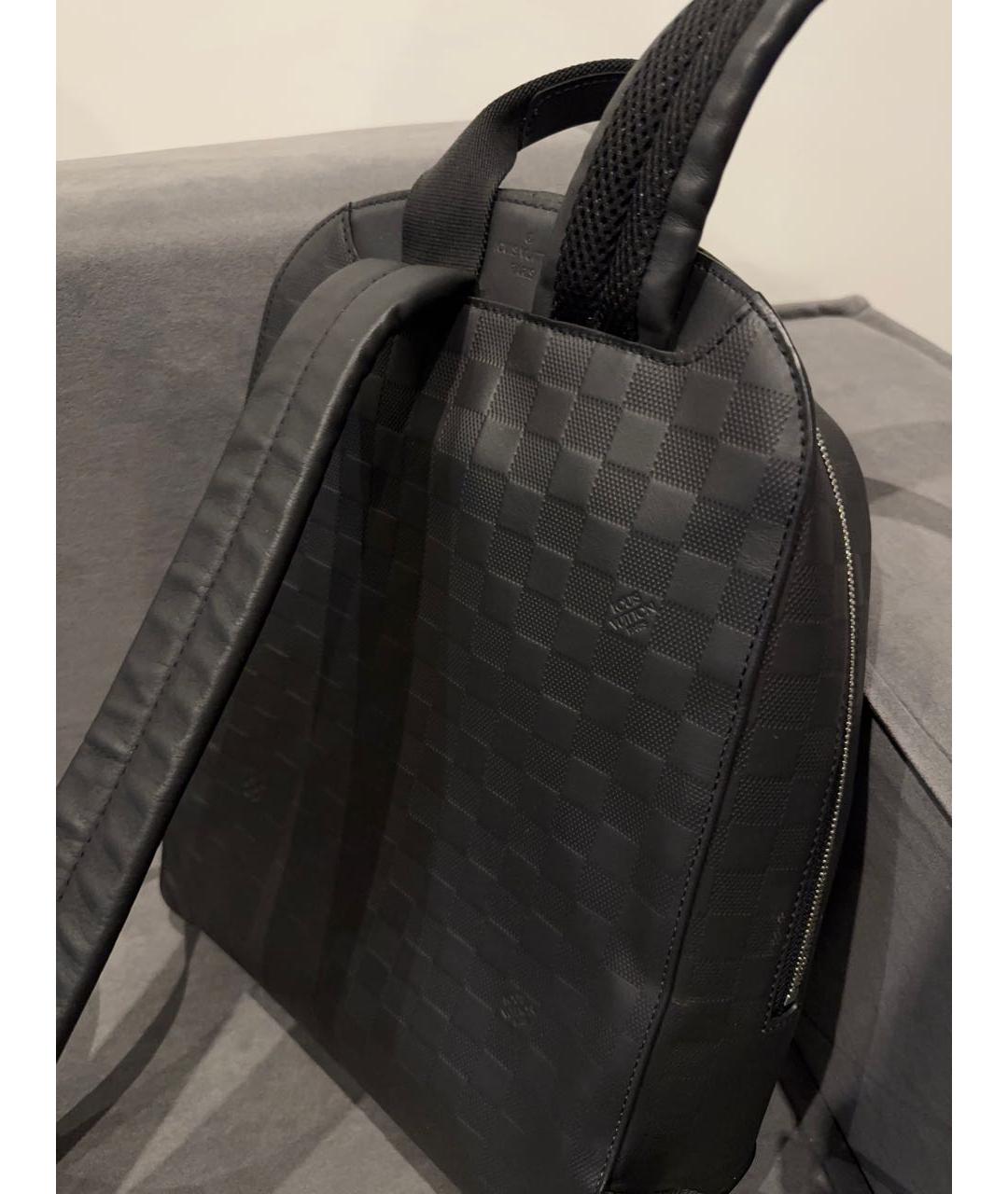 LOUIS VUITTON Черный кожаный рюкзак, фото 3