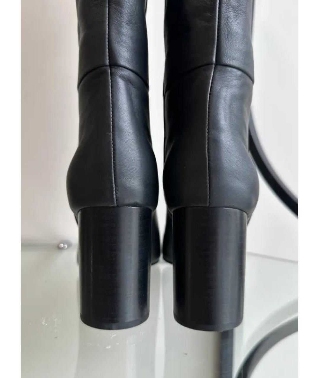 JIL SANDER Черные кожаные сапоги, фото 4