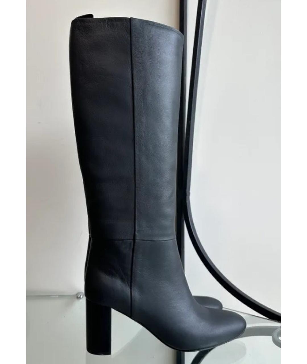 JIL SANDER Черные кожаные сапоги, фото 5