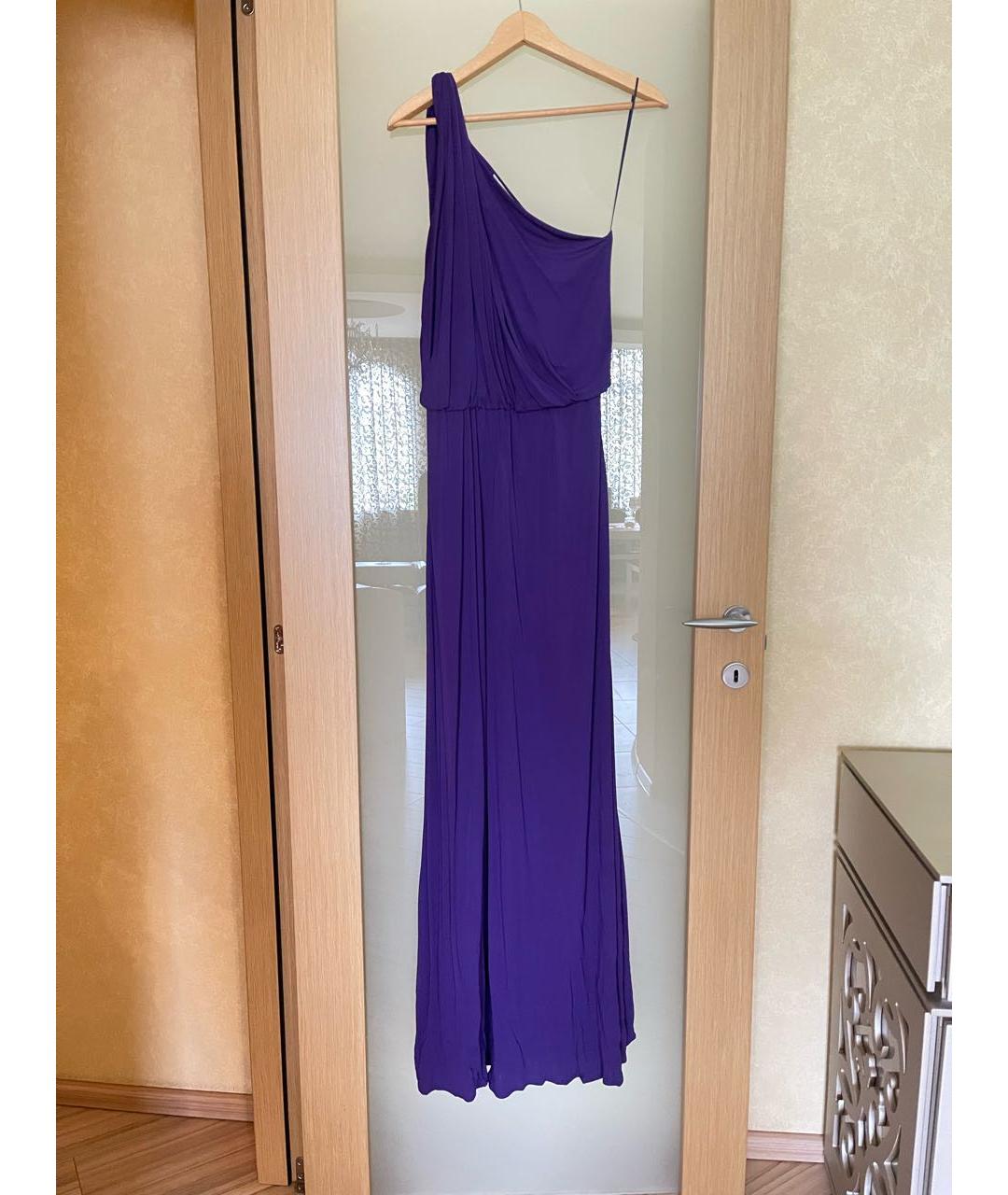 LANVIN Фиолетовое вискозное вечернее платье, фото 6