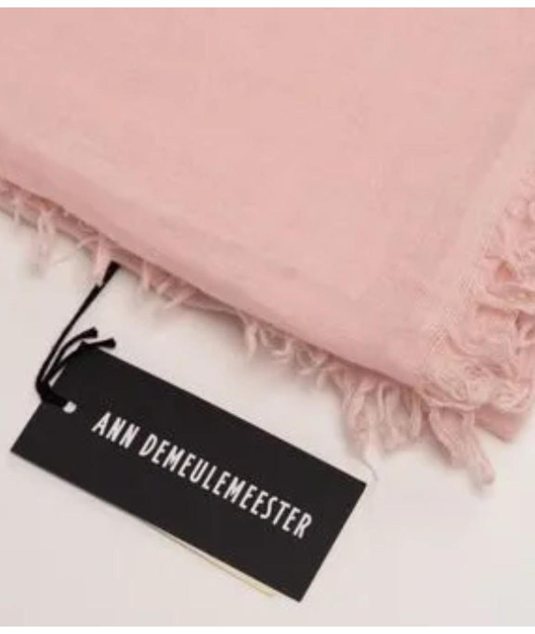 ANN DEMEULEMEESTER Розовый кашемировый шарф, фото 3