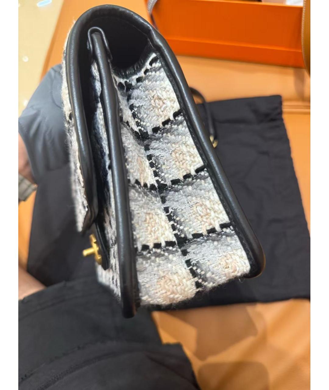 CHANEL Оранжевая твидовая сумка через плечо, фото 2